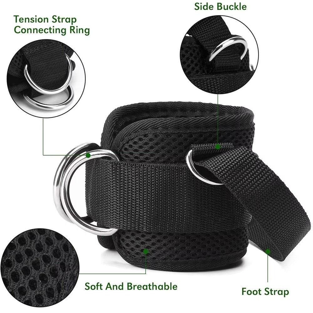D Ring Strap - 더블 D-링 짐 발목 스트랩 네오프렌