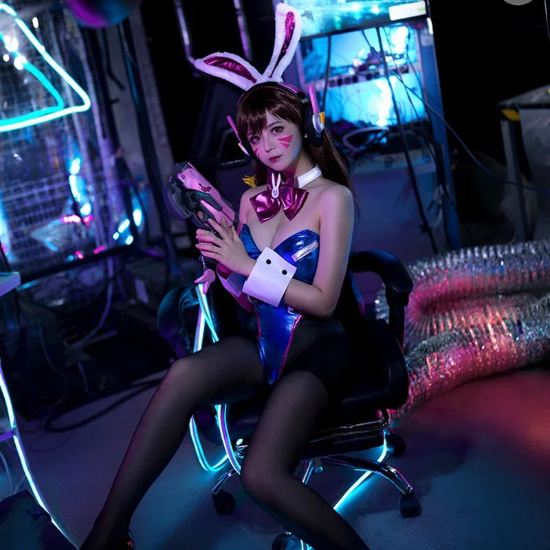 Dva Cosplay Prop - 오버워치 DVA 버니 점프수트 섹시 가죽