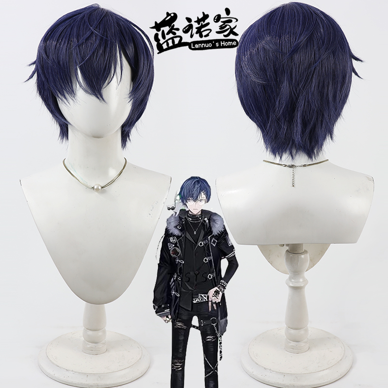 Prop En Cosplay - Nijisanji EN Ryuwolf 코스프레 가발 Niji