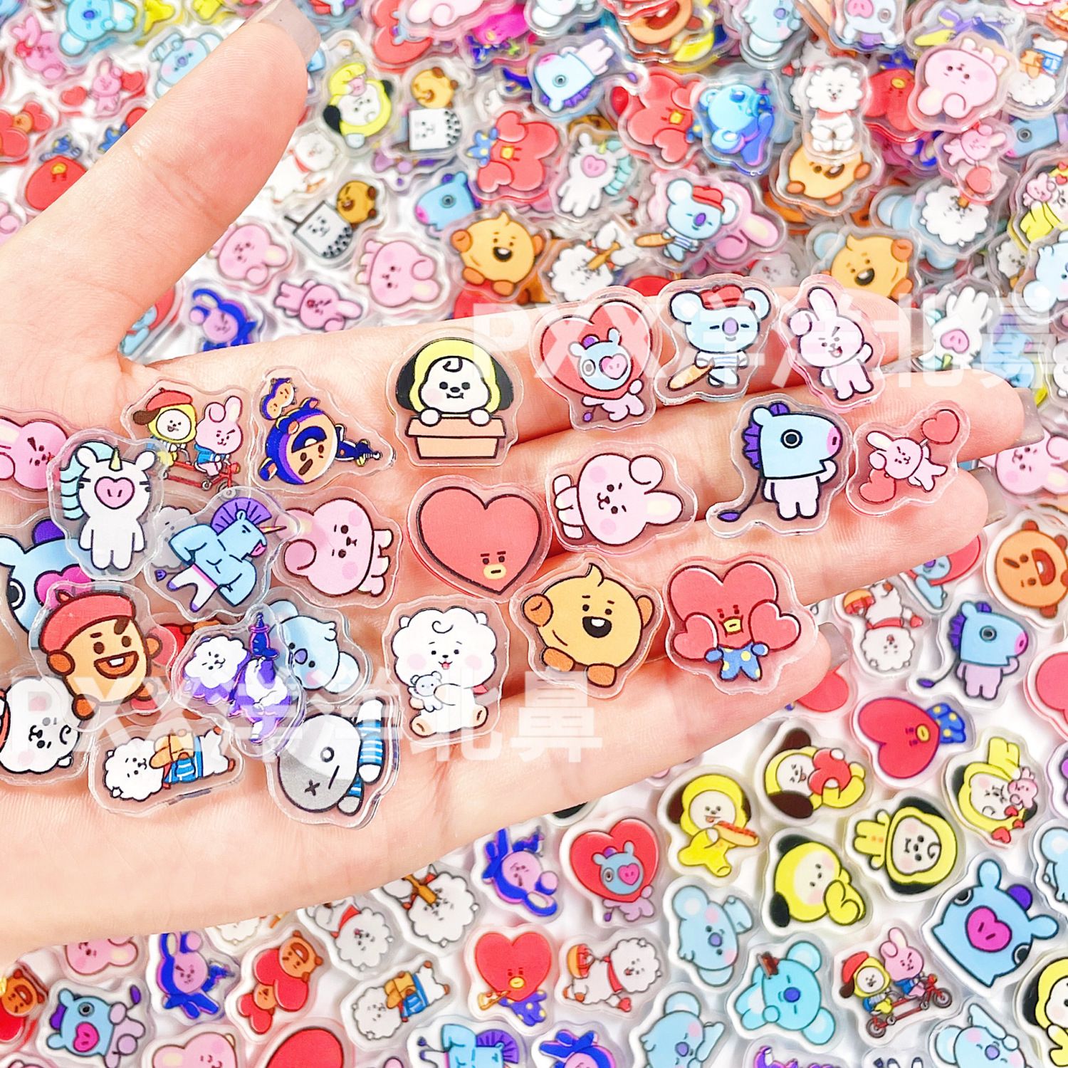 Cosplay Material For Prop - 100개 BT21 BTS 단층 1cm/2cm/4cm 아크릴