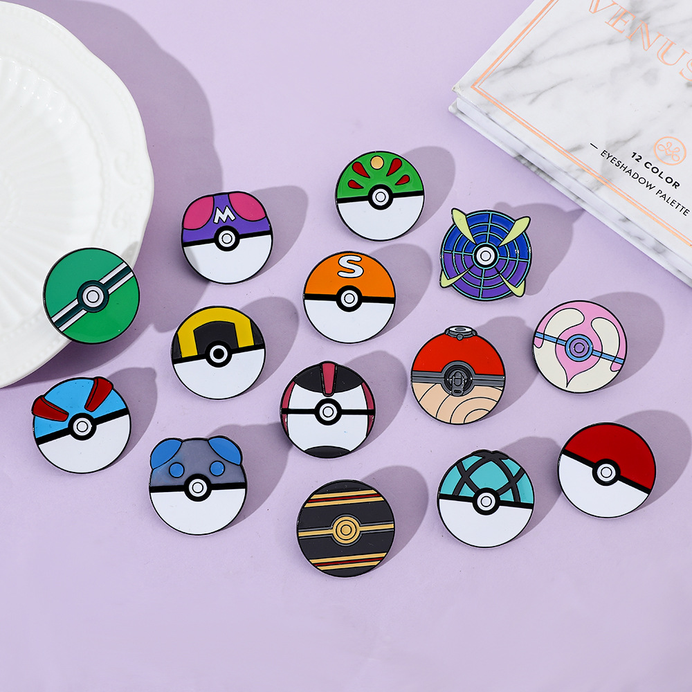 애니메이션 볼 만화 에나멜 핀 금속 브로치 배지 의류  - Pokeball Cosplay Prop 리뷰 및 가격