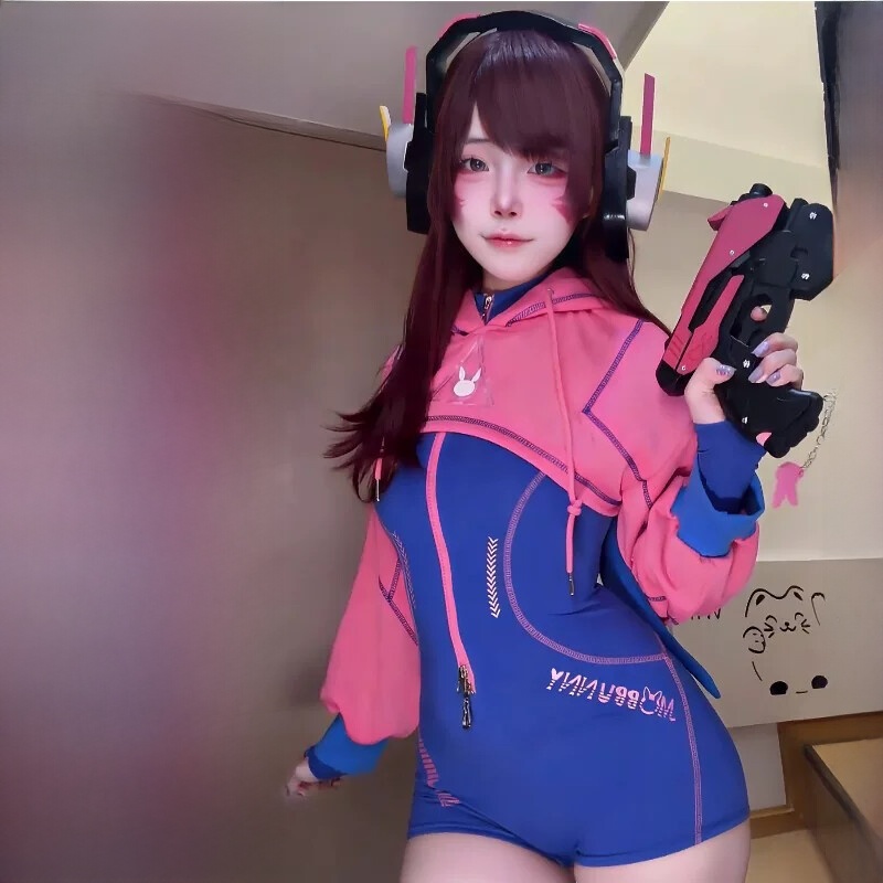 오버워치 코스프레 버니걸 송한나 D.Va 팬메이드 원피 - Dva Cosplay Prop 리뷰 및 가격