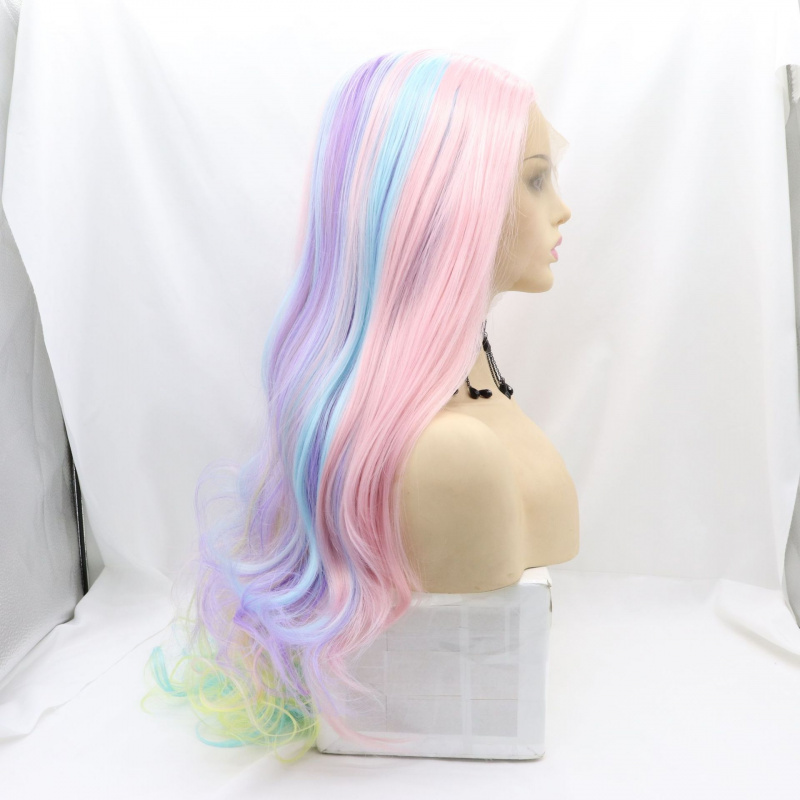 손으로 짠 레이스 프론트 할로윈 합성 가발, 화려한 큰 - Wig Fiber Net 리뷰 및 가격