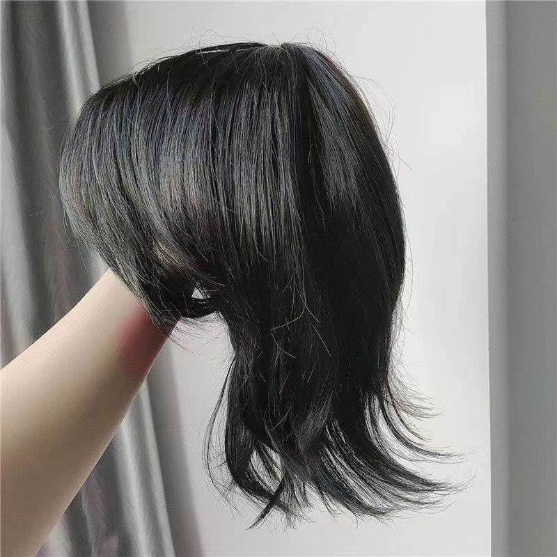 AS 여성용 짧은 머리 검정색 울프테일 컬러 매칭 멋진 - Wig Fiber Net 리뷰 및 가격