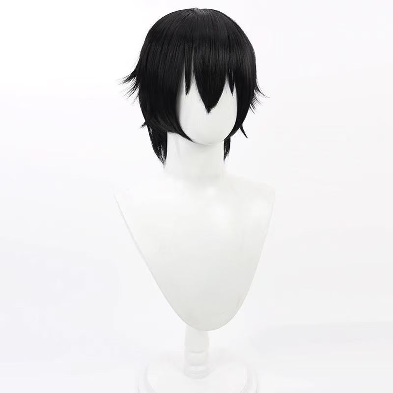 애니메이션 를르슈 램페루즈 코스프레 가발 짧은 검정색  - Wig Fiber Net 리뷰 및 가격