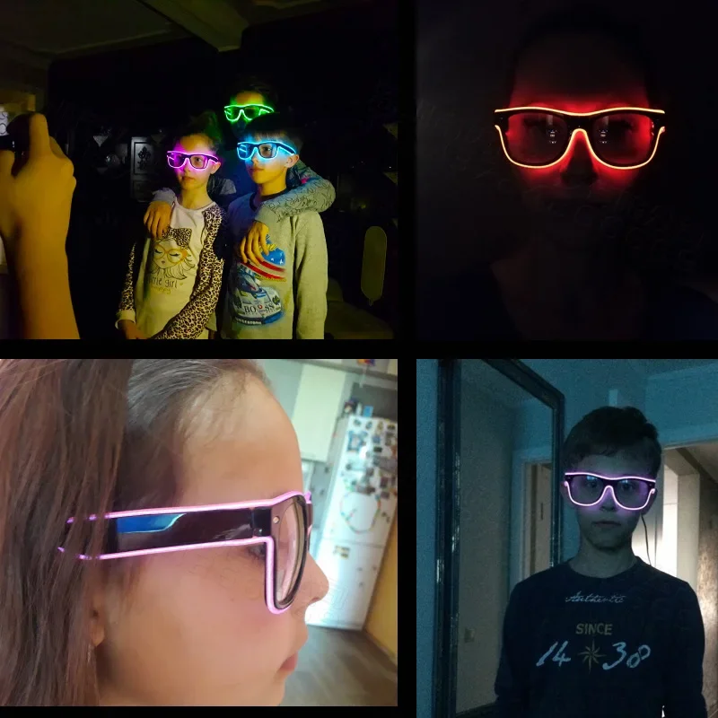 플래싱 글라스 EL 와이어 LED 안경 발광 파티 용품 - Led El Wire 리뷰 및 가격