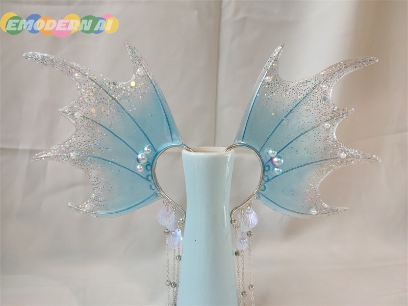 새로운 손으로 만든 작업 인어 공주 엘프 귀걸이 쉘 코 - Cosplay Prop Works 리뷰 및 가격