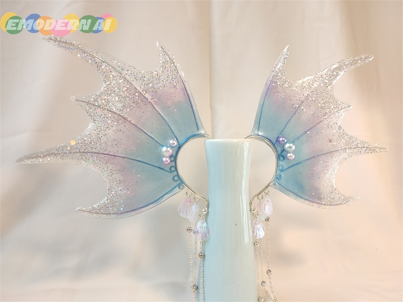 새로운 손으로 만든 작업 인어 공주 엘프 귀걸이 쉘 코 - Cosplay Prop Works 리뷰 및 가격