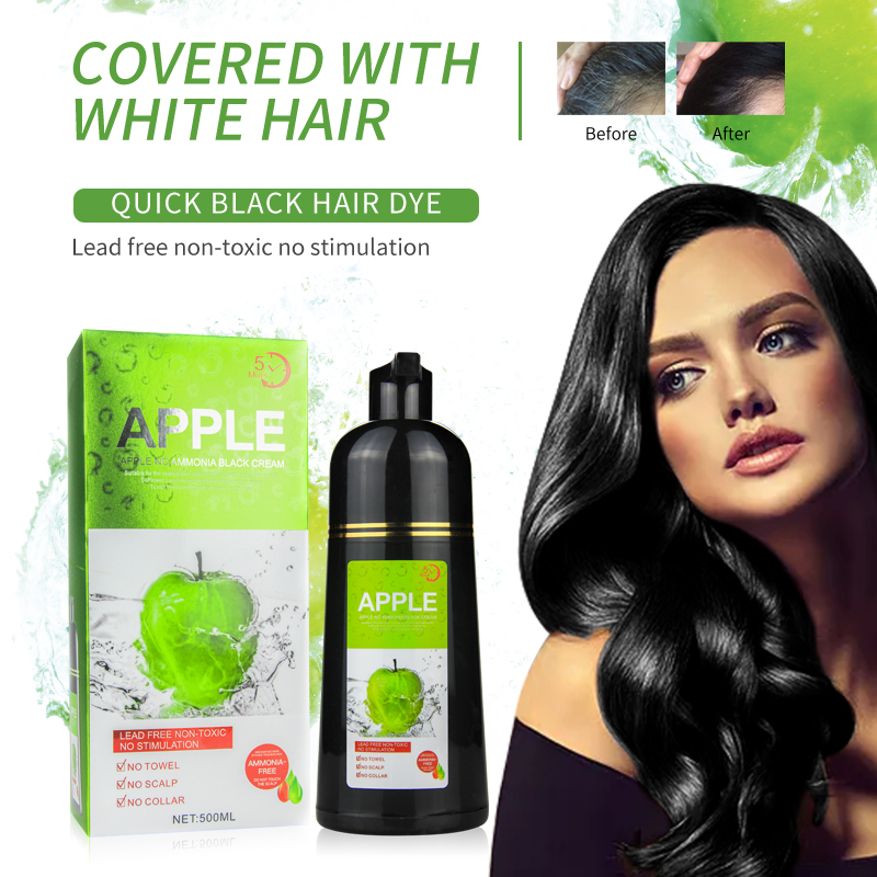 천연 애플 헤어 컬러링 블랙 샴푸, 천연 무암모니아 과 - Hair Spray Color 리뷰 및 가격