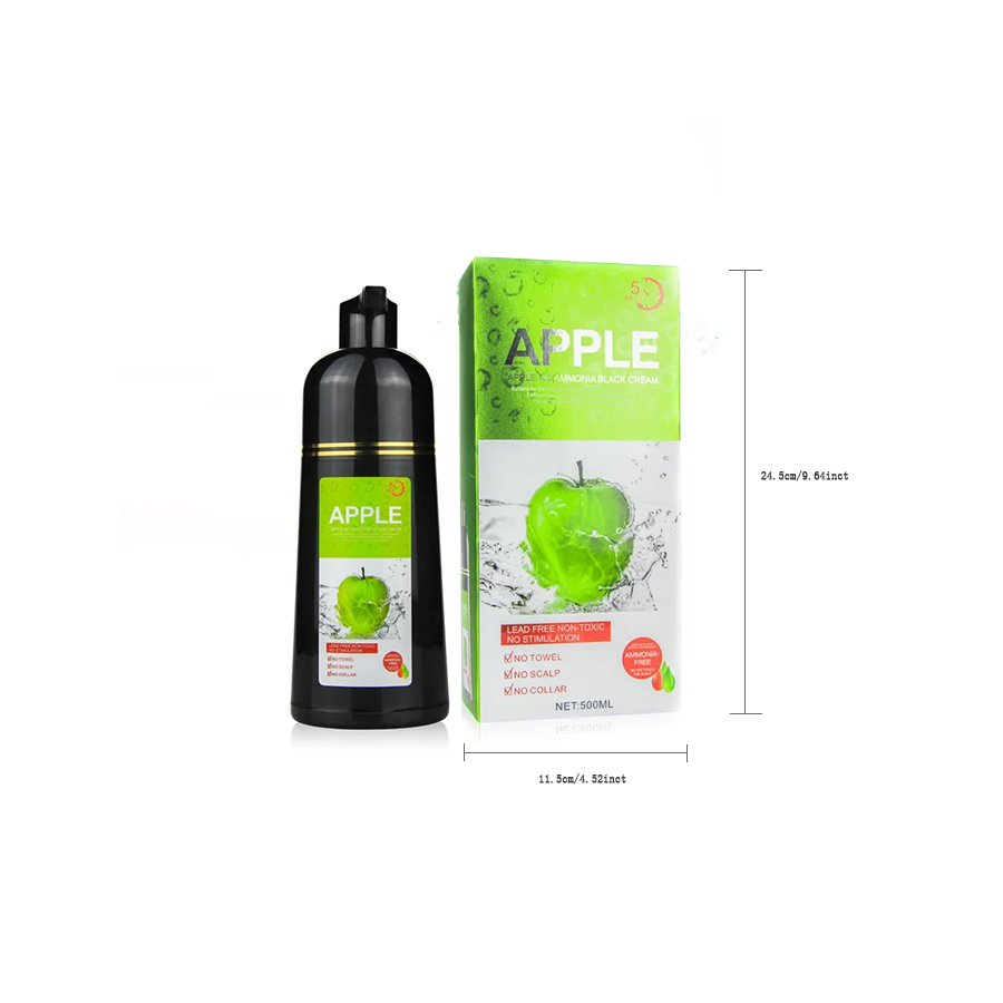천연 애플 헤어 컬러링 블랙 샴푸, 천연 무암모니아 과 - Hair Spray Color 리뷰 및 가격