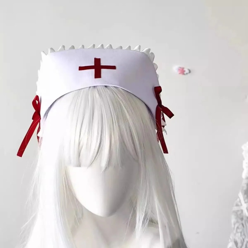 새로운 Y2K 고딕 다크 펑크 간호사 모자, 달콤한 레 - Cosplay Prop Bow 리뷰 및 가격