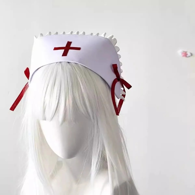 새로운 Y2K 고딕 다크 펑크 간호사 모자, 달콤한 레 - Cosplay Prop Bow 리뷰 및 가격