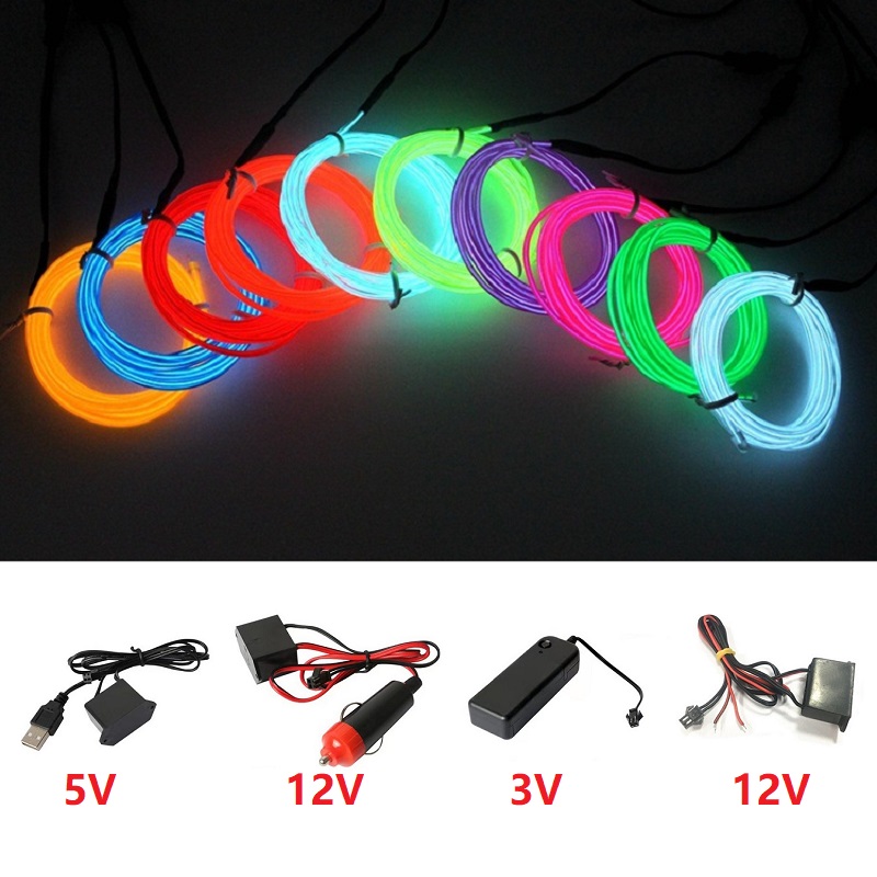 10m/5m/3m/1m 3V 배터리 5V USB 12V - Led El Wire 리뷰 및 가격